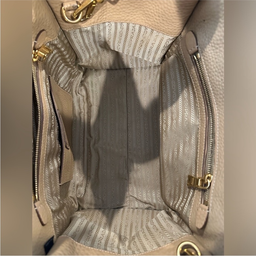 Prada Tan Leather Tote Bag - Picture 4 of 7